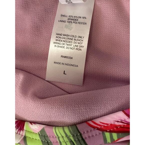 2/$15 NWT Salt + Cove Printed High Waist Bikini Bottoms Tropical Floral Size L - Picture 8 of 9